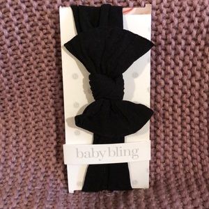 Baby Bling Black Bow Headband